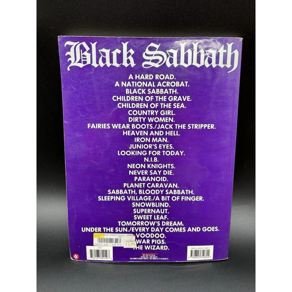 Black Sabbath Anthology Guitar TAB Songbook Amsco Ozzy Iommi Paranoid War Pigs